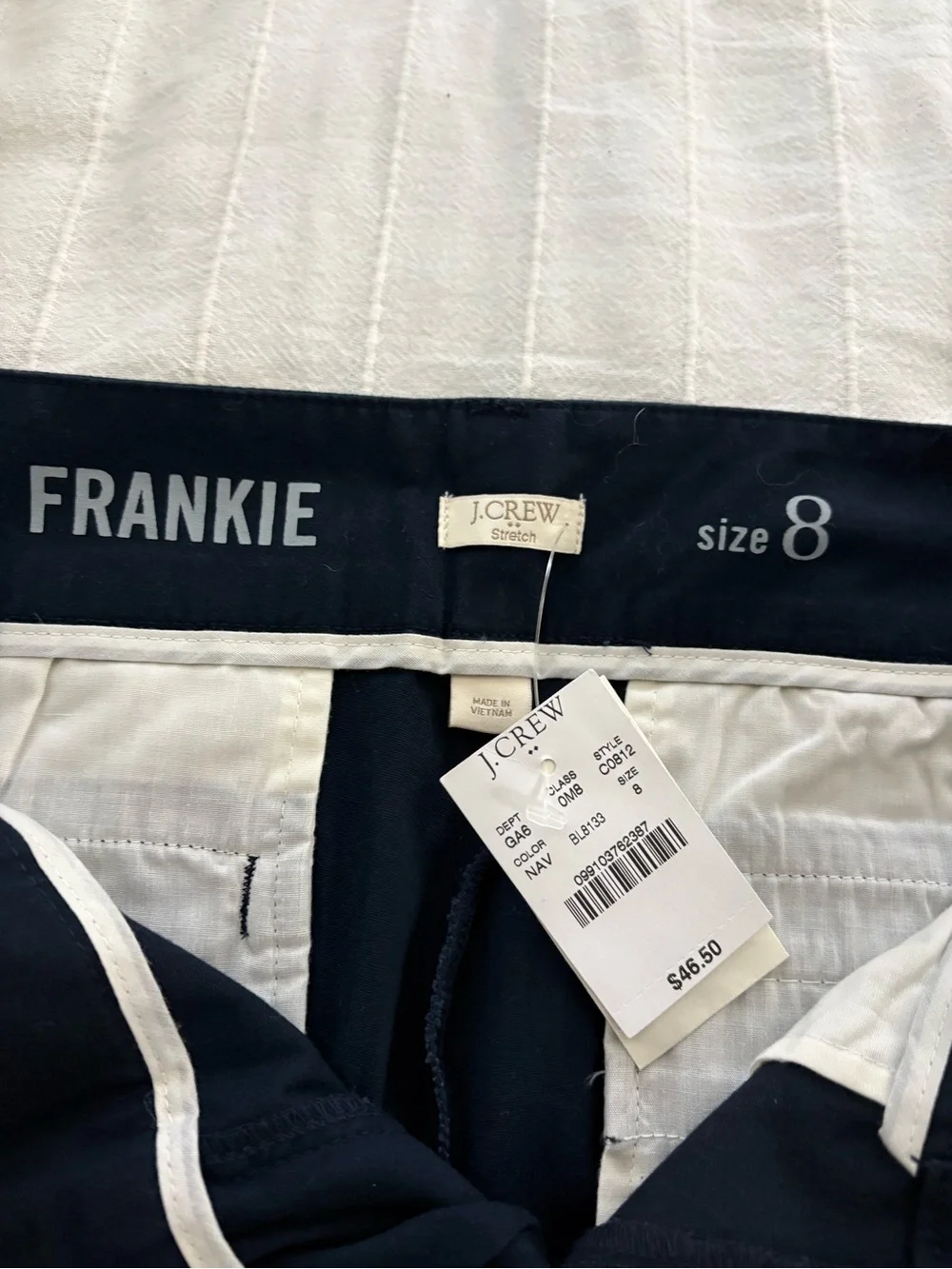 J. Crew Navy Women’s Flat-Front Chino Shorts